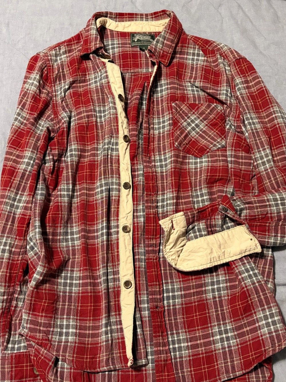 ✨3/$30 Men’s Roots Red Plaid Flannel